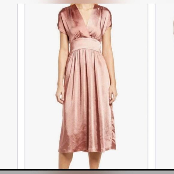 Anne Klein Mauve Pink Satin Dress Size 10 - Picture 1 of 7